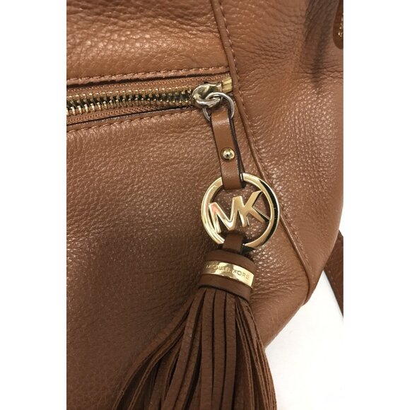 GUC Michael Kors Purse Crossbody Russet Tassel Leather Handbag - Picture 4 of 9
